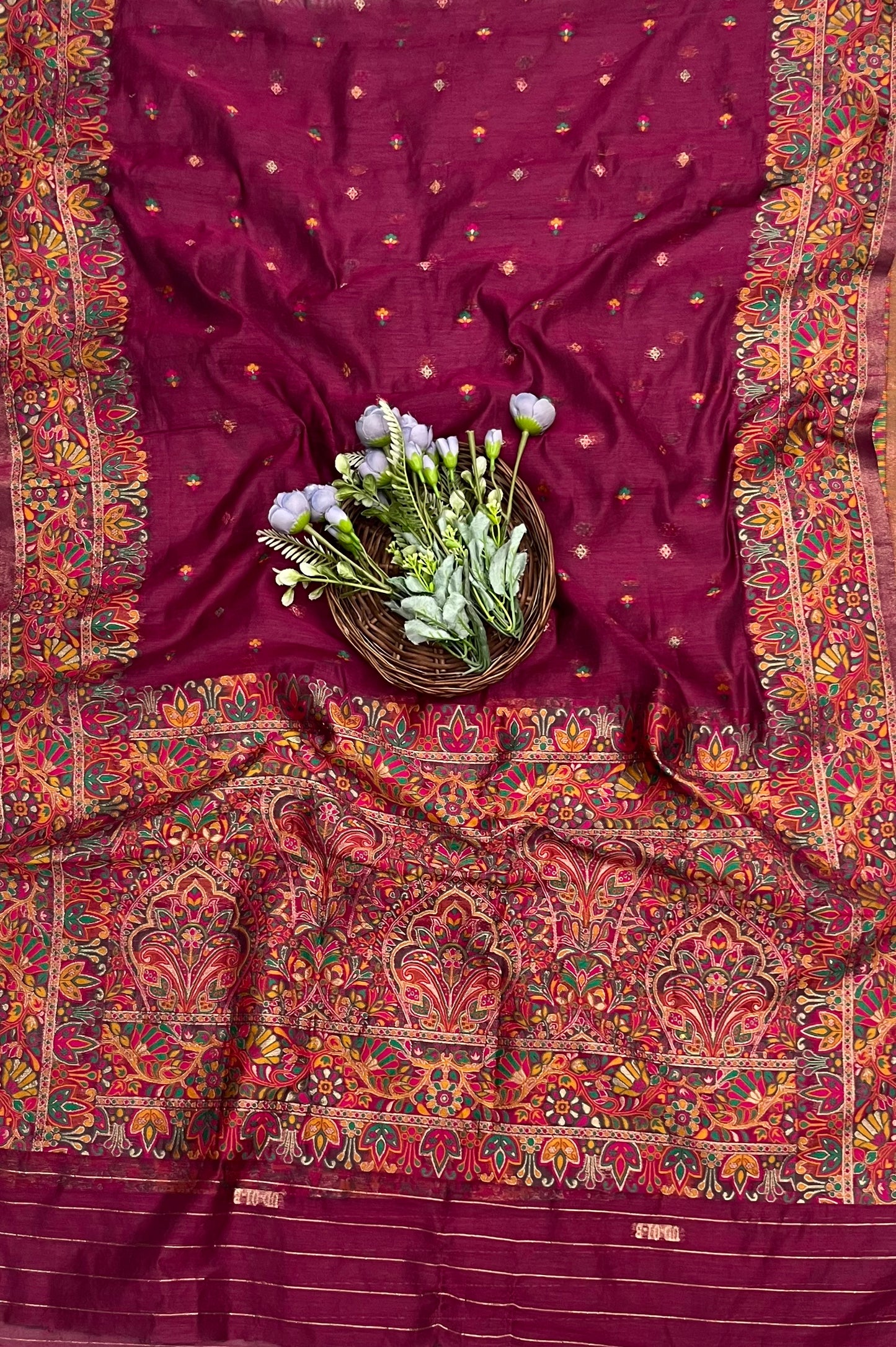 210 Jamdani Dark Pink Suit Fabric / CKC Jamdani Suits