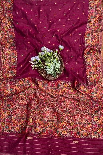 210 Jamdani Dark Pink Suit Fabric / CKC Jamdani Suits