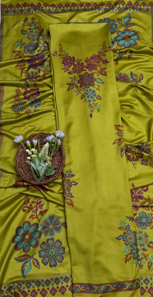 Pashmina Green Suit Fabric / CKC Winter Suits