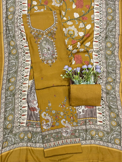 Ckc 273 Bamber Modal Mustard Suit Fabric / CKC Muslin Suits