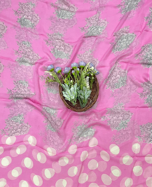 Ckc 153 Chiffon Polka Dot Light Pink Suit Fabric / CKC Polka Story