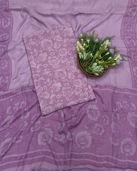254C Crepe Lilac Suit Fabric / CKC Crepe Suits
