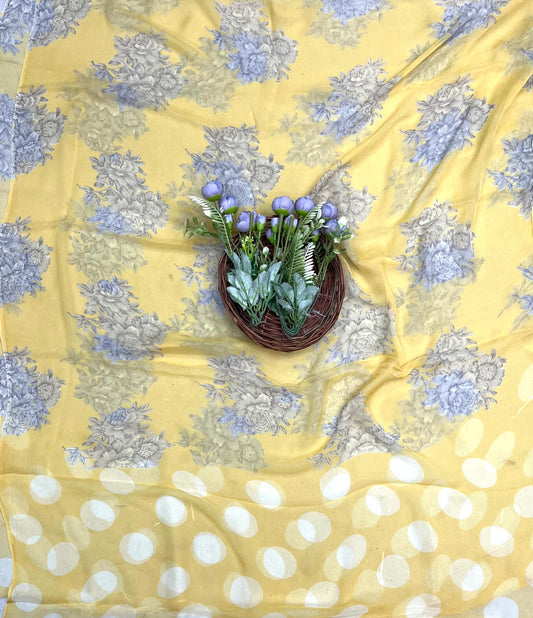 Chinon  Polka Dot Light Yellow Suit Fabric / CKC Polka Story