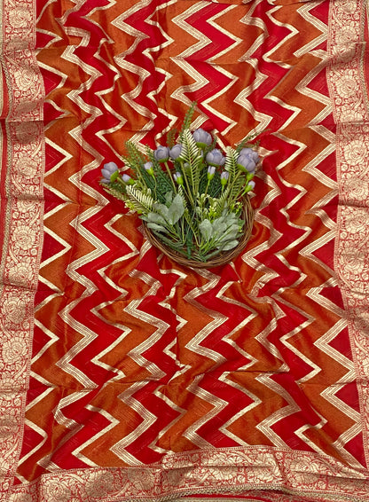 241C Silk Light Green With Red Suit Fabric / CKC Partywear Collection