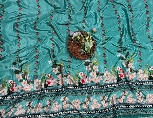 Crepe Blue Co-Ord Set Fabric / CKC Co-Ord Set Collection