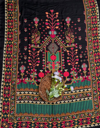Pashmina Black Suit Fabric / CKC Winter Suits