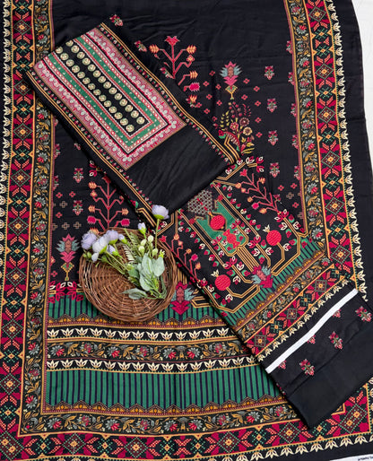 Pashmina Black Suit Fabric / CKC Winter Suits