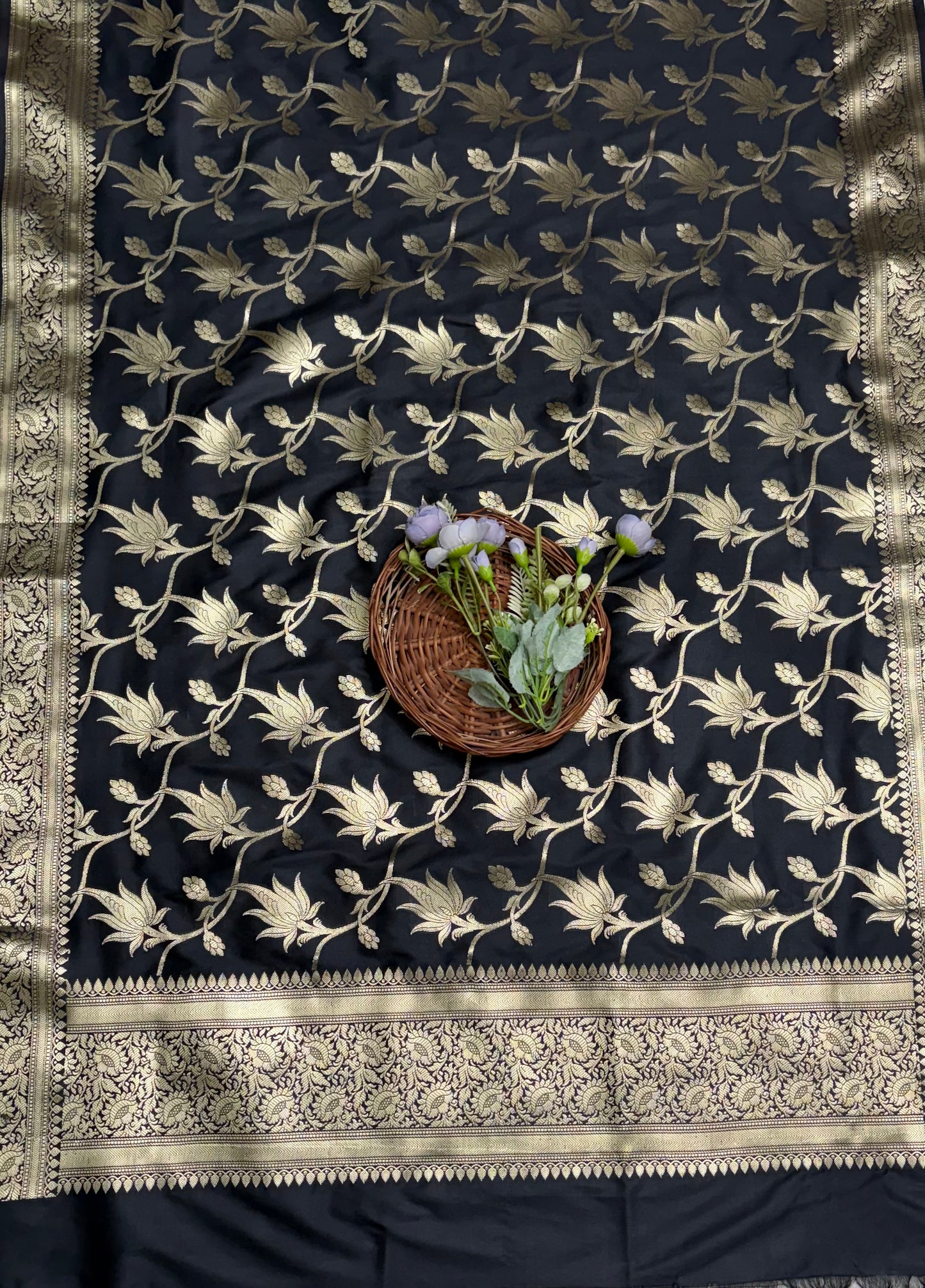 CKC 887 Banarasi Silk Black Suit Fabric / CKC Banarasi Edit