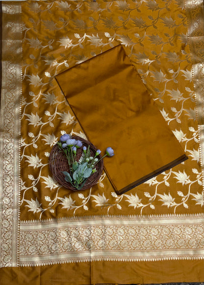 CKC 889 Banarasi Silk Musturd Suit Fabric / CKC Banarasi Edit