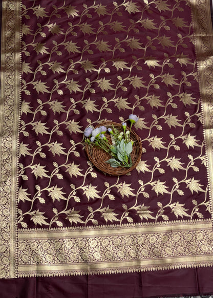CKC 888 Banarasi Silk Dark Wine Suit Fabric / CKC Banarasi Edit