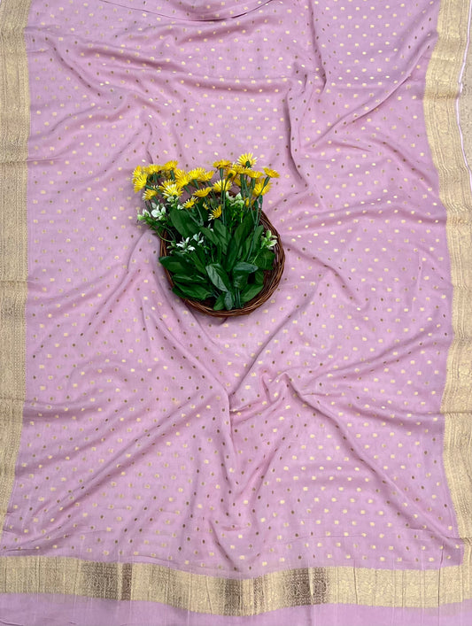 Ckc 370 Georgette Pink Suit Fabric/ CKC Partywear Collection