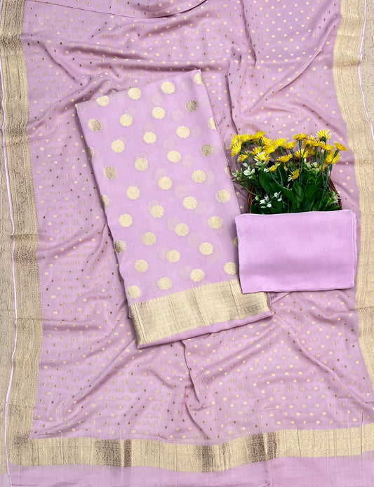 Ckc 370 Georgette Pink Suit Fabric/ CKC Partywear Collection