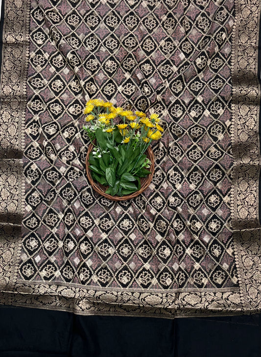 232A Maheshwari Black Suit Fabric / CKC Maheshwari Suits