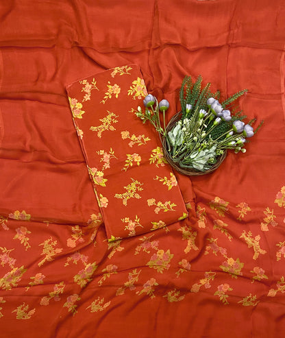 463C Crepe Rust Suit Fabric / CKC Crepe Suits