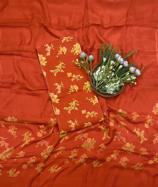 463C Crepe Rust Suit Fabric / CKC Crepe Suits