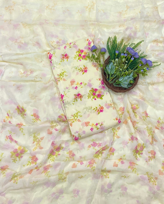 464C Crepe Cream Suit Fabric / CKC Crepe Suits