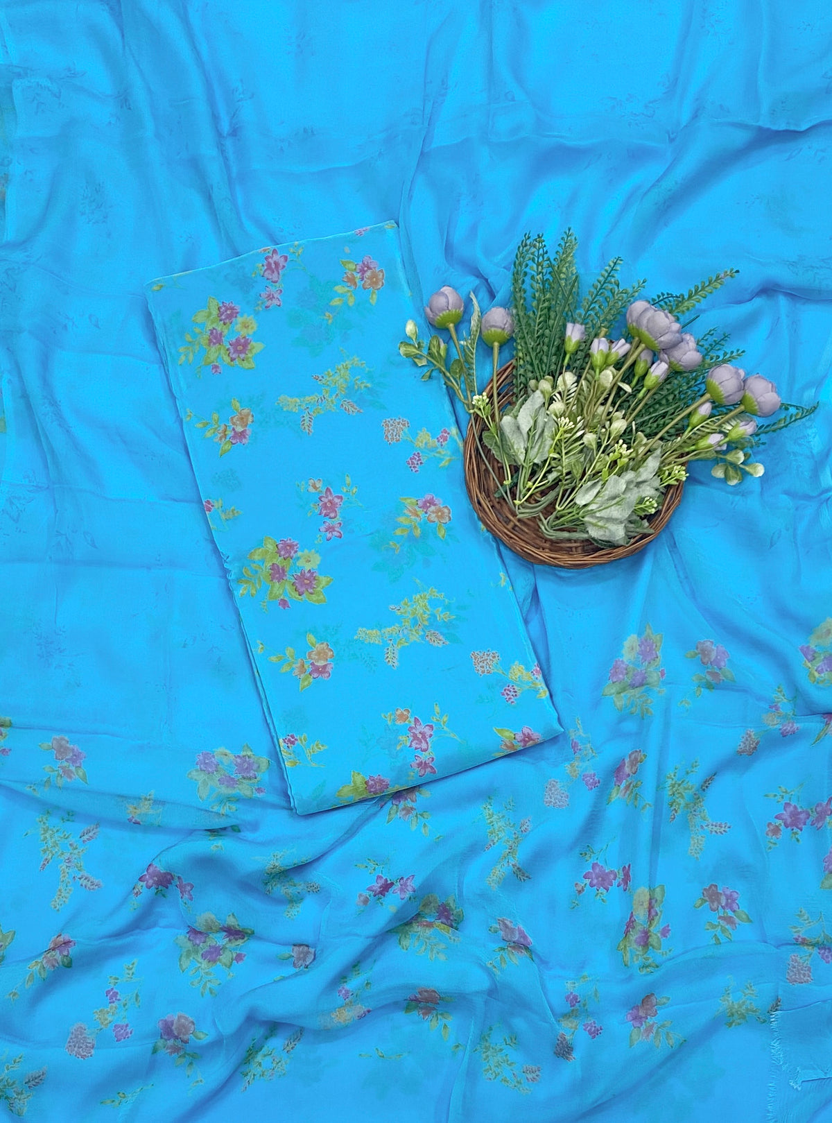 466C Crepe Blue Suit Fabric / CKC Crepe Suits