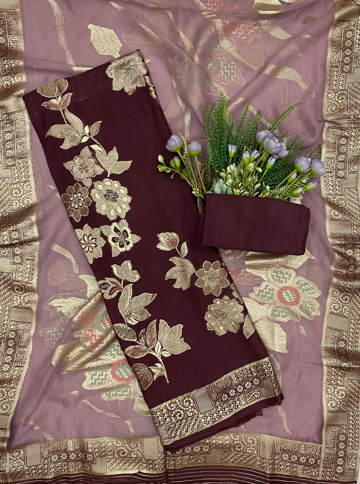 429C Dola Silk Dark Wine Suit Fabric / CKC Partywear Collection