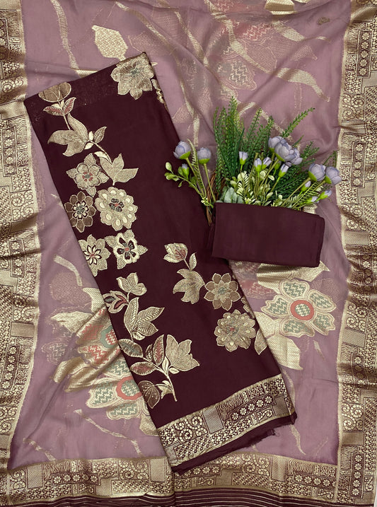 429C Dola Silk Dark Wine Suit Fabric / CKC Partywear Collection