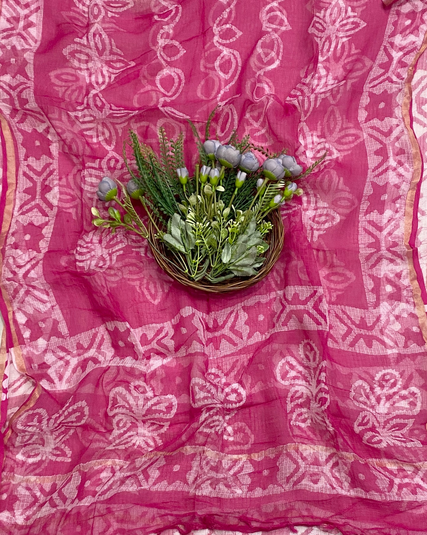 471C Kotta Doria Pink suit Fabric/ CKC Mul Cotton