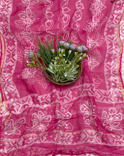 471C Kotta Doria Pink suit Fabric/ CKC Mul Cotton