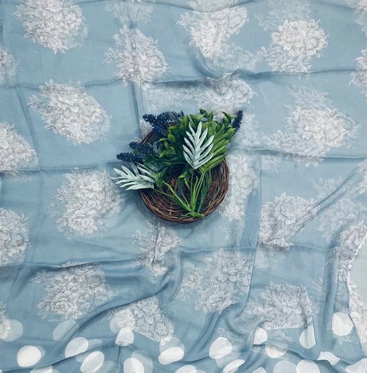 251 Chinon Polka Dot Grey Suit Fabric / CKC Polka Story