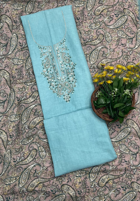 क्रेप गुलाबी सूट संग्रह / हाथ से पेंट किए गए सूट