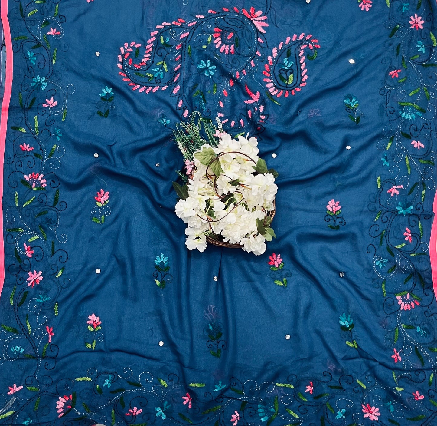 CKC 569 Georgette Navy Blue Suit Fabric / CKC Georgette Suits