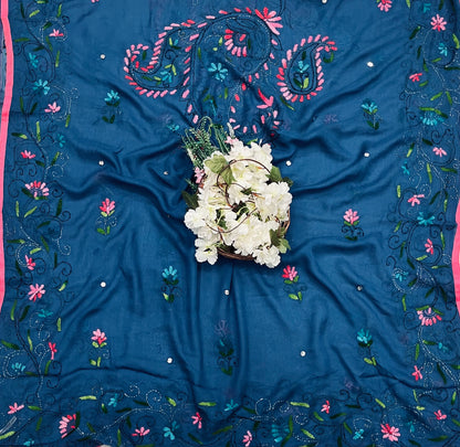CKC 569 Georgette Navy Blue Suit Fabric / CKC Georgette Suits
