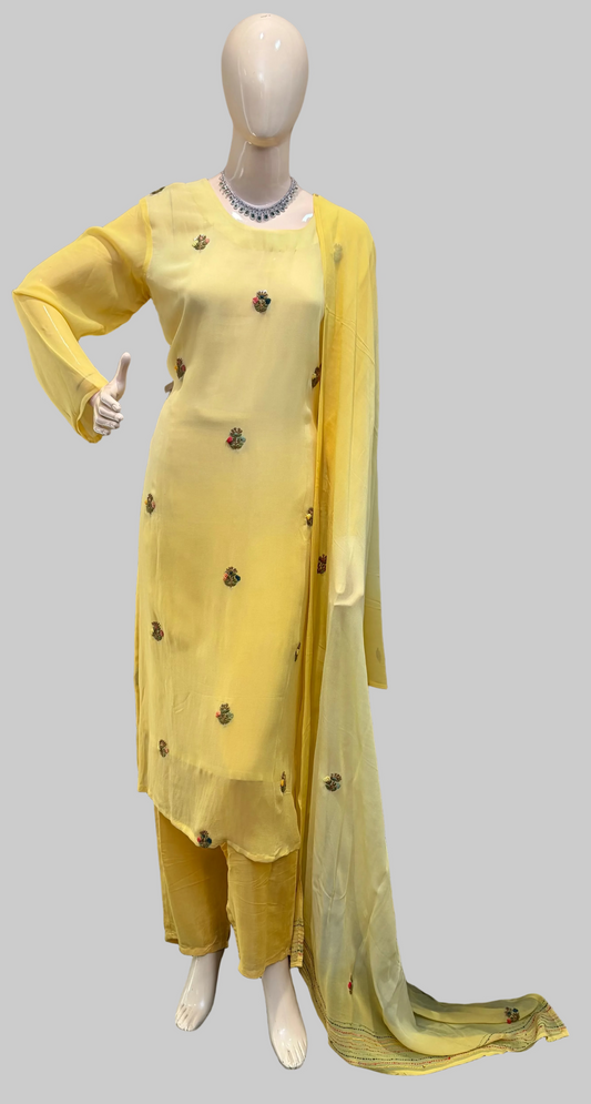सेल्फ शिमर बेज सूट फ़ैब्रिक / समर एलिगेंस
