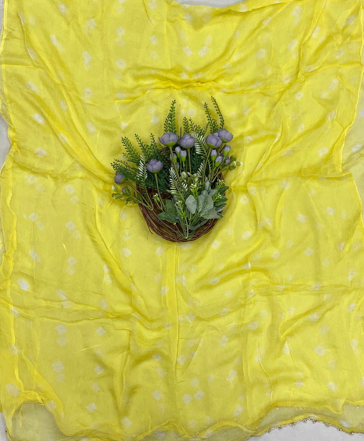537C Jaipuri Crepe Light Lemon Suit Fabric / CKC Jaipuri Suits