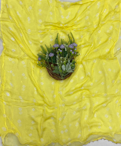 537C Jaipuri Crepe Light Lemon Suit Fabric / CKC Jaipuri Suits