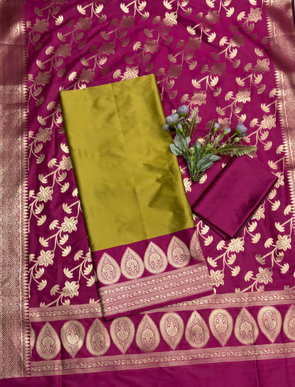 जॉर्जेट सी ग्रीन सूट फ़ैब्रिक / ईज़ी ब्रीज़ी PT-3