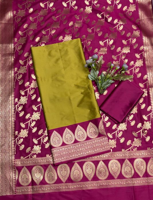 जॉर्जेट सी ग्रीन सूट फ़ैब्रिक / ईज़ी ब्रीज़ी PT-3