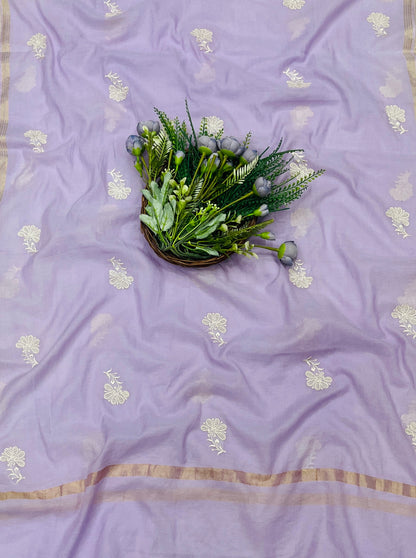 742B Mul Cotton Lilac Color Suit Fabric / CKC Mul Cotton