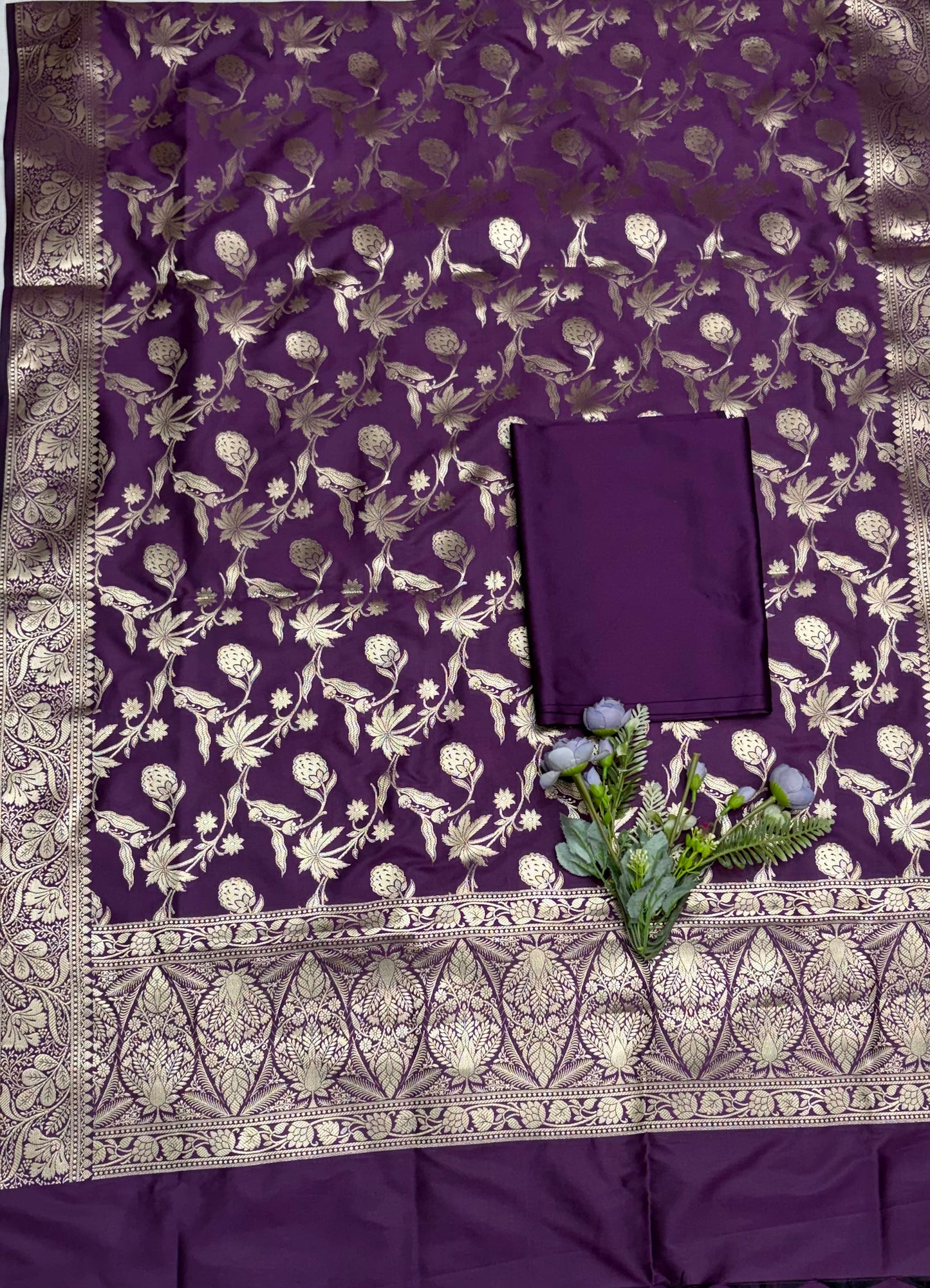 CKC 863 Banarasi Silk Purple Suit Fabric / CKC Banarasi Edit