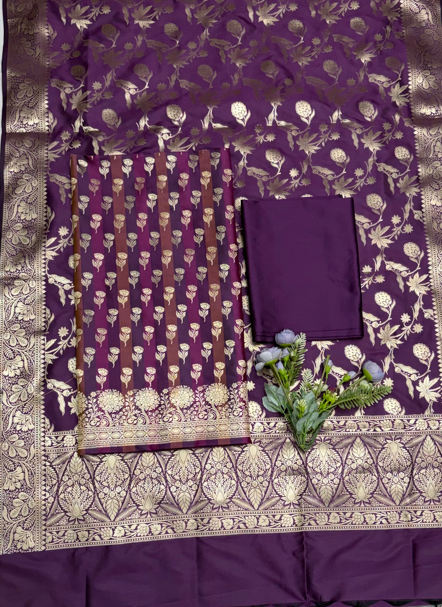 CKC 863 Banarasi Silk Purple Suit Fabric / CKC Banarasi Edit