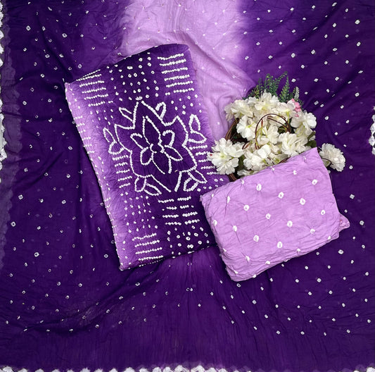 Jaipuri Purple Suit Fabric / CKC Jaipuri Suits