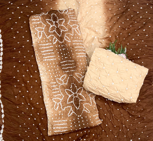 Jaipuri Skin With Brown Suit Fabric / CKC Jaipuri Suits