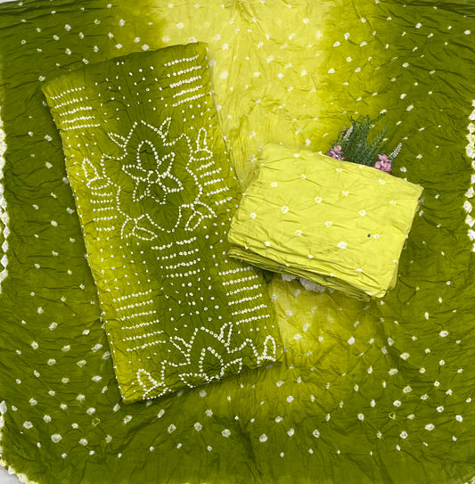 Jaipuri Green Suit Fabric / CKC Jaipuri Suits