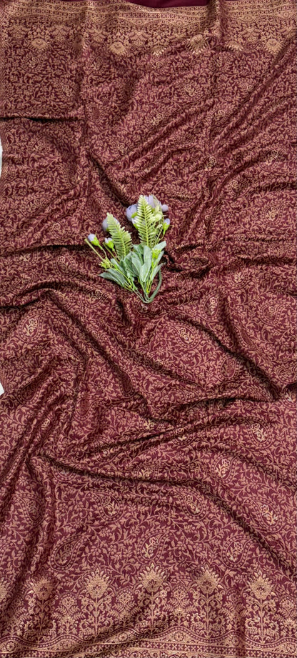Pashmina Maroon Suit Fabric/ CKC Winter Suits