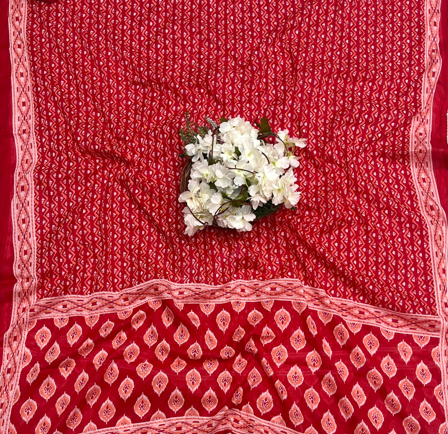 19 Cotton Red Suit Fabric / CKC Cotton Bazaar