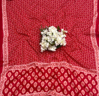 19 Cotton Red Suit Fabric / CKC Cotton Bazaar
