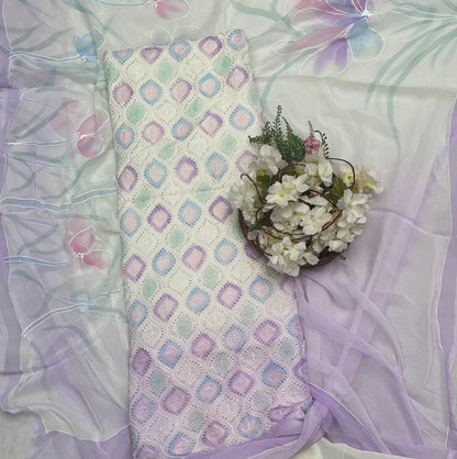 CKC 688 Georgette Lilac Suit Fabric / CKC Georgette Suits