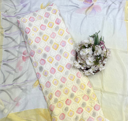 CKC 691 Georgette Lemon Suit Fabric / CKC Georgette Suits