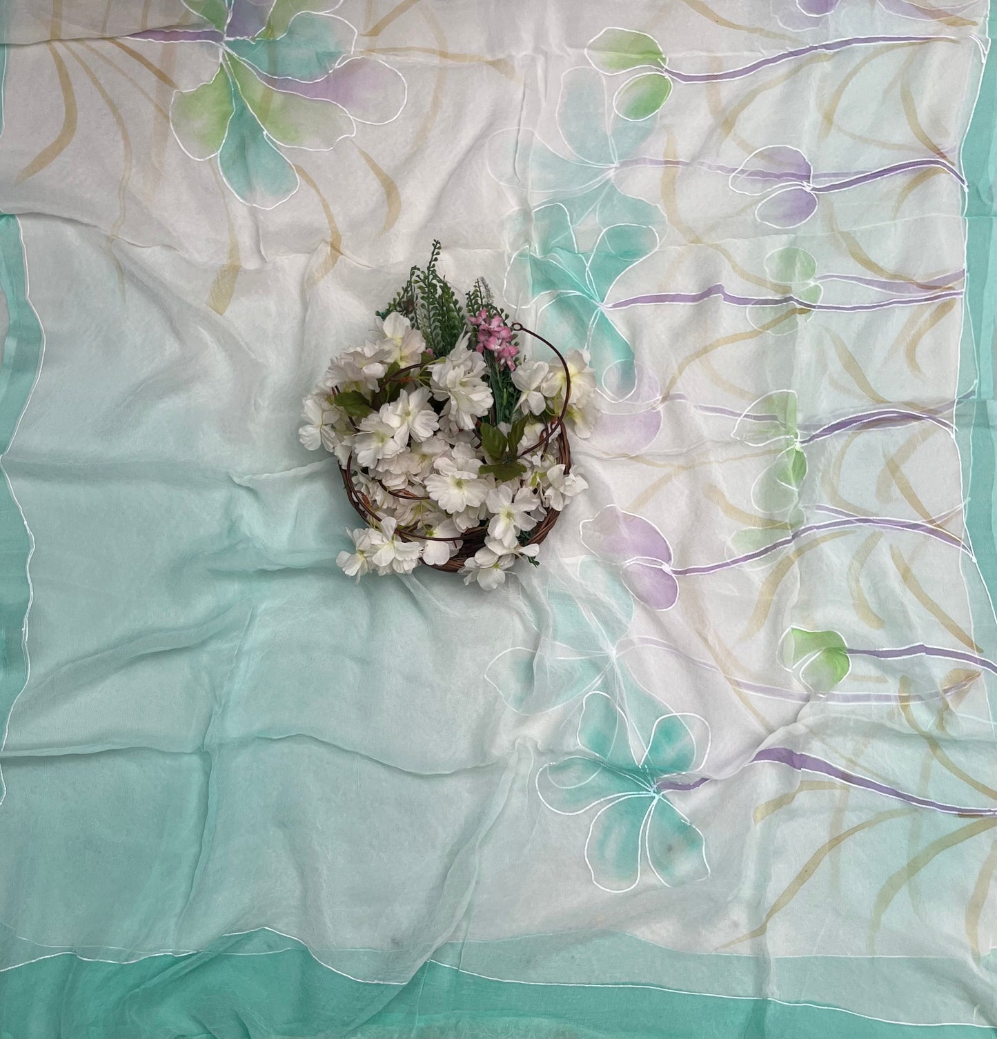 CKC 686 Georgette Sea Green Suit Fabric / CKC Georgette Suits