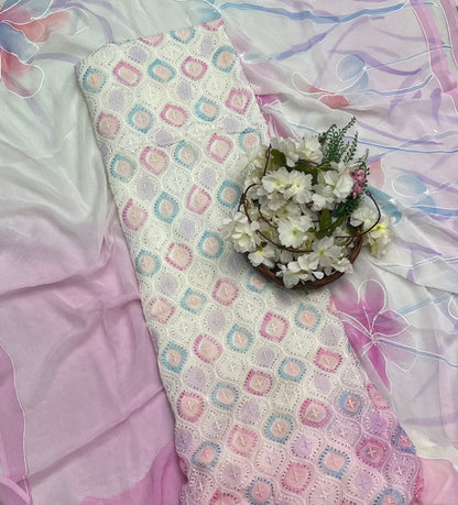 CKC 689 Georgette Pink Suit Fabric / CKC Georgette Suits