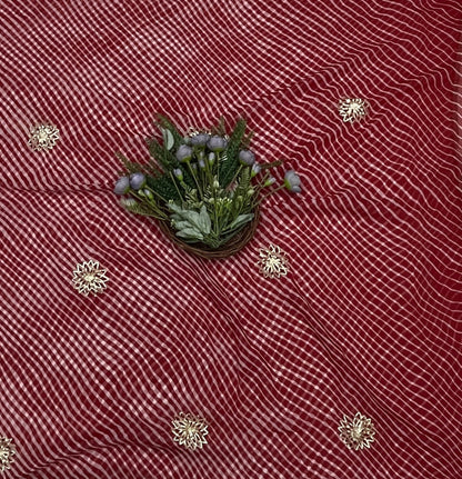 844B Georgette Red Suit Fabric / CKC Georgette Suits