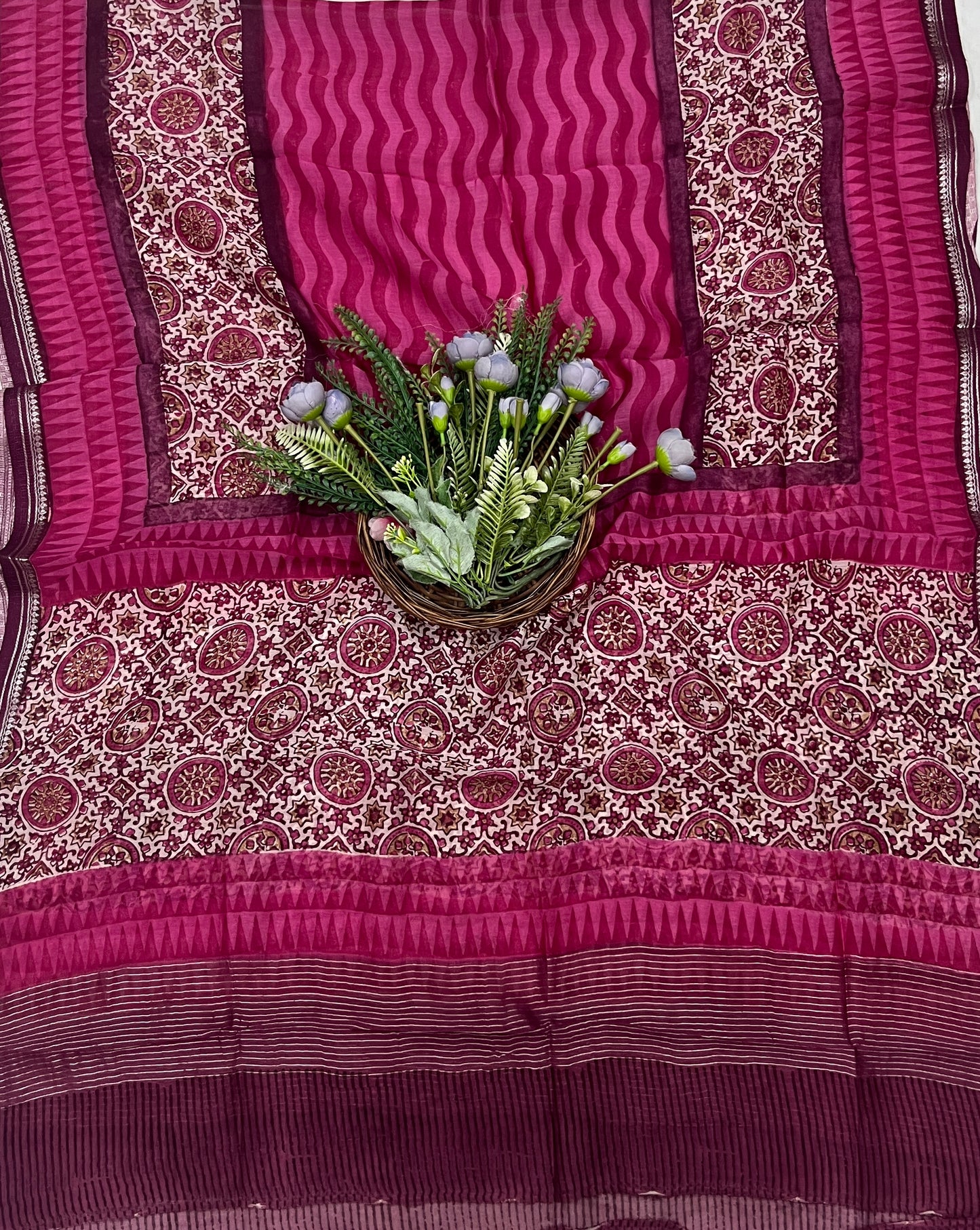 861B Pure Mul Cotton Megenta Suit Fabric / CKC Mul Cotton