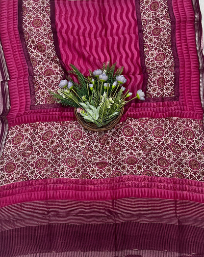861B Pure Mul Cotton Megenta Suit Fabric / CKC Mul Cotton